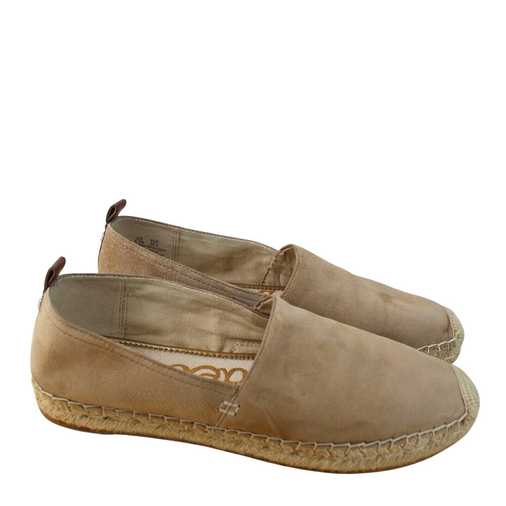 Sam Edelman Flats Espadrilles Womens 8.5 Suede Beige Slip On Comfort Casual
